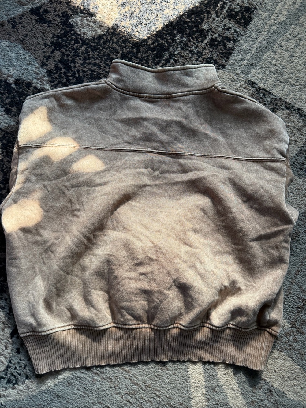 Zenana Outfitters Taupe Half-Zip Cowl Pullover - Picture 2 of 3